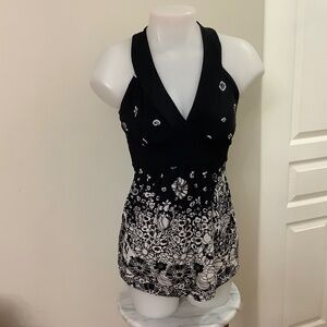 Poet babydoll top with back tie fits Sz SMALL